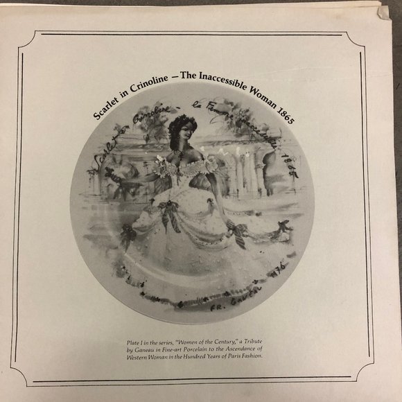 1865 Ganeau's Women of the Century Porcelian COA - Picture 4 of 7